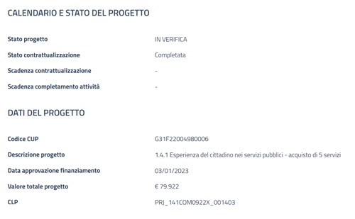 Misura 1.4.1 - CUP G31F22004980006